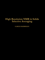 High Resolution NMR in Solids Selective Averaging: Supplement 1 Advances in Magnetic Resonance
