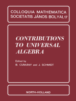Contributions to Universal Algebra