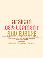 African Development and Europe: Report of a Seminar of the International Student Movement for the United Nations, Cambridge, March 1966