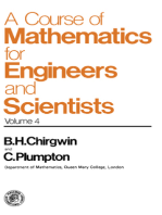 A Course of Mathematics for Engineerings and Scientists: Volume 4