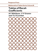 Tables of Racah Coefficients: Mathematical Tables Series