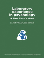 Laboratory Experience in Psychology: A First Term's Work