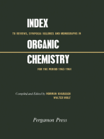 Index to Reviews, Symposia Volumes and Monographs in Organic Chemistry: For the Period 1963-1964
