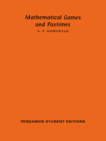 Mathematical Games and Pastimes: Popular Lectures in Mathematics