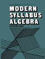 Modern Syllabus Algebra: The Commonwealth and International Library: Mathematical Topics