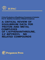 A Critical Review of Equilibrium Data for Proton- and Metal Complexes of 1,10-Phenanthroline, 2,2'-Bipyridyl and Related Compounds: Critical Evaluation of Equilibrium Constants in Solution: Stability Constants of Metal Complexes