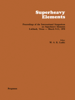 Superheavy Elements: Proceedings of the International Symposium on Superheavy Elements, Lubbock, Texas, March 9-11, 1978