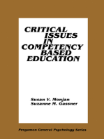 Critical Issues in Competency Based Education