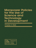 Manpower Policies for the Use of Science and Technology in Development: Pergamon Policy Studies on Socio-Economic Development