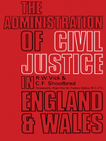 The Administration of Civil Justice in England and Wales: The Commonwealth and International Library: Pergamon Modern Legal Outlines