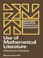 Use of Mathematical Literature: Information Sources for Research and Development