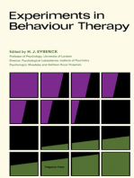 Experiments in Behaviour Therapy: Readings in Modern Methods of Treatment of Mental Disorders Derived from Learning Theory