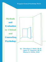 Methods and Evaluation in Clinical and Counseling Psychology
