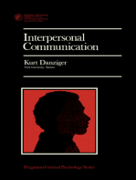 Interpersonal Communication: Pergamon General Psychology Series