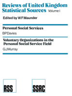 Personal Social Services: Reviews of United Kingdom Statistical Sources
