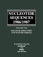 Database Directory and Master Indices: Nucleotide Sequences 1986/1987, Vol. 8