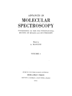 Advances in Molecular Spectroscopy: Proceedings of the IVth International Meeting on Molecular Spectroscopy