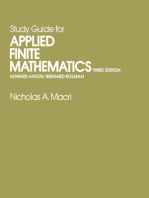 Study Guide for Applied Finite Mathematics