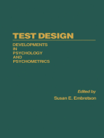 Test Design: Developments in Psychology and Psychometrics