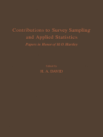 Contributions to Survey Sampling and Applied Statistics: Papers in Honor of H.O Hartley