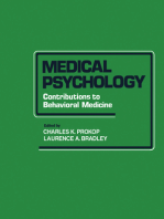 Medical Psychology: Contributions to Behavioral Medicine