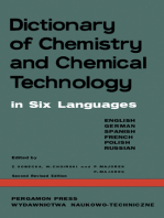 Dictionary of Chemistry and Chemical Technology: In Six Languages: English / German / Spanish / French / Polish / Russian