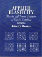Applied Elasticity: Matrix and Tensor Analysis of Elastic Continua