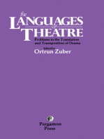 The Languages of Theatre: Problems in the Translation and Transposition of Drama