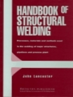 Handbook of Structural Welding: Processes, Materials and Methods Used in the Welding of Major Structures, Pipelines and Process Plant