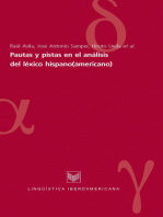 Pautas y pistas en el análisis del léxico hispano(americano)