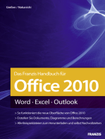 Das Franzis Handbuch für Office 2010: Word - Excel - Outlook