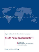 Health Policy Developments 11: Focus on Primary Care, Appropriateness and Transparency, National Strategies