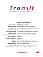 Transit 44. Europäische Revue: Zukunft der Demkoratie