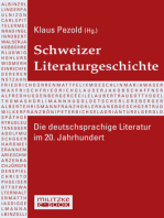 Schweizer Literaturgeschichte: Die deutschsprachige Literatur im 20. Jahrhundert