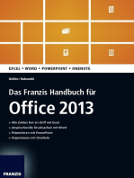 Das Franzis Handbuch für Office 2013: Excel; Word; Powerpoint; Onenote