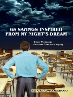 65 SAYINGS INSPIRED FROM MY NIGHT'S DREAM
