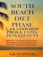 South beach Diet Phase 1, 2 & 3 EXPOSED! Pros & Cons. Do's & Don'ts. With 300+ South Beach Diet Food List for Shopping, 7 day South Beach Diet Meal Plan, South Beach Diet Recipes