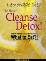 Lemonade Diet: The Master Cleanse Detox! Post-Cleanse Transition Phase: What to Eat?! 7 Day Meal Plan, Shopping List & More: lemon detox drink diet