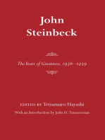 John Steinbeck: The Years of Greatness, 1936-1939