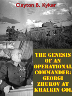 The Genesis Of An Operational Commander: Georgi Zhukov At Khalkin Gol
