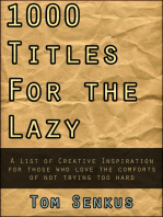 1,000 Titles for the Lazy