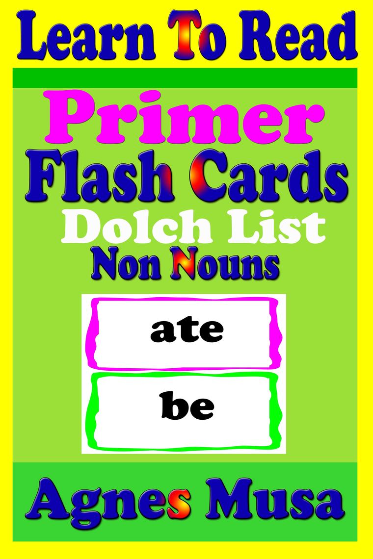 Lea Primer Flash Cards: Dolchlist Non Nouns de Agnes Musa en línea | Libros