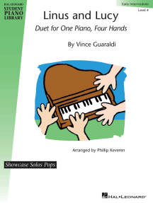Linus and Lucy: Early Intermediate Level 4 Showcase Solos Pop Duet for One Piano,