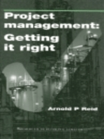 Project Management: Getting It Right: Planning and Cost Manager’S Guide