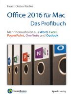 Office 2016 für Mac - Das Profibuch: Mehr herausholen aus Word, Excel, PowerPoint, OneNote und Outlook