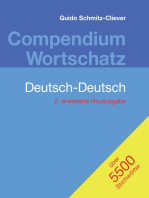 Compendium Wortschatz Deutsch-Deutsch, erweiterte Neuausgabe: 2. erweiterte Neuausgabe