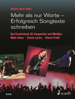 Mehr als nur Worte - Erfolgreich Songtexte schreiben: Das Kreativbuch für Songwriter und Musiker