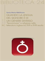 Quando la lingua del Signore è di un genere diverso: “femminismo” e religione nella letteratura inglese tra XVII e XVIII secolo