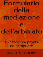 Formulario della mediazione e dell'arbitrato