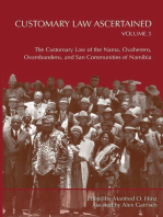 Customary Law Ascertained Volume 3: The Customary Law of the Nama, Ovaherero, Ovambanderu, and San Communities of Namibia